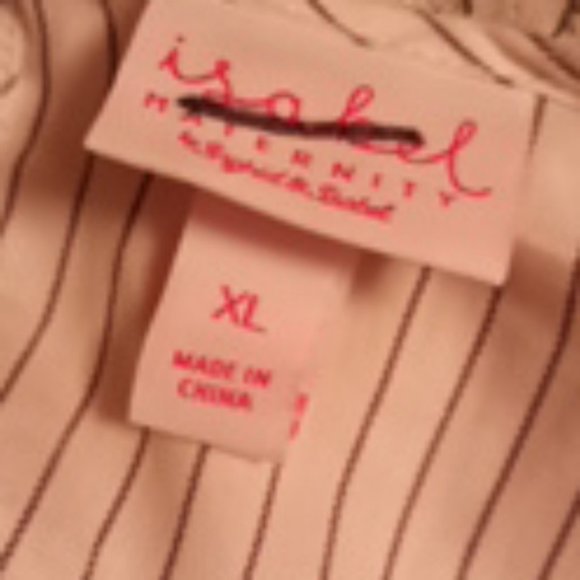 😻 4/$25 Isabel Maternity Pinstriped Topo with Lace Bodice NWOT L - Picture 8 of 9